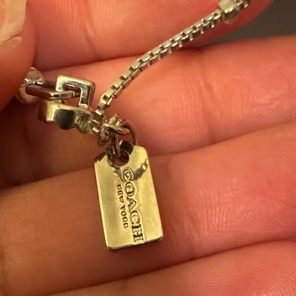 Coach Two-Tone Pendant Necklace - Picture 5 of 5